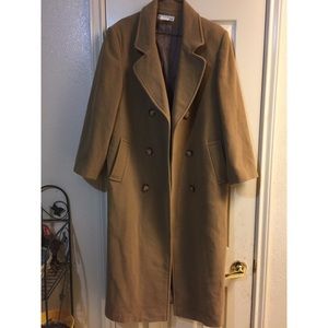 Women’s long wool trench coat